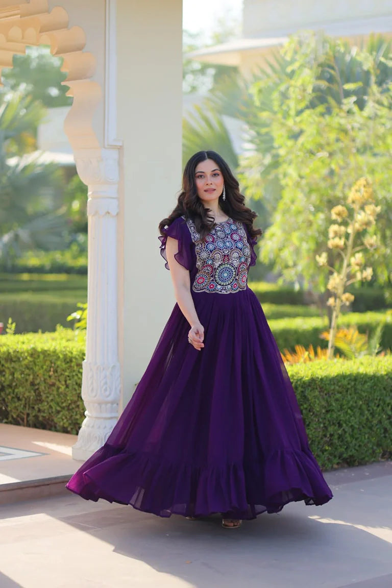 Elegant Occasion Ruffle Gown
