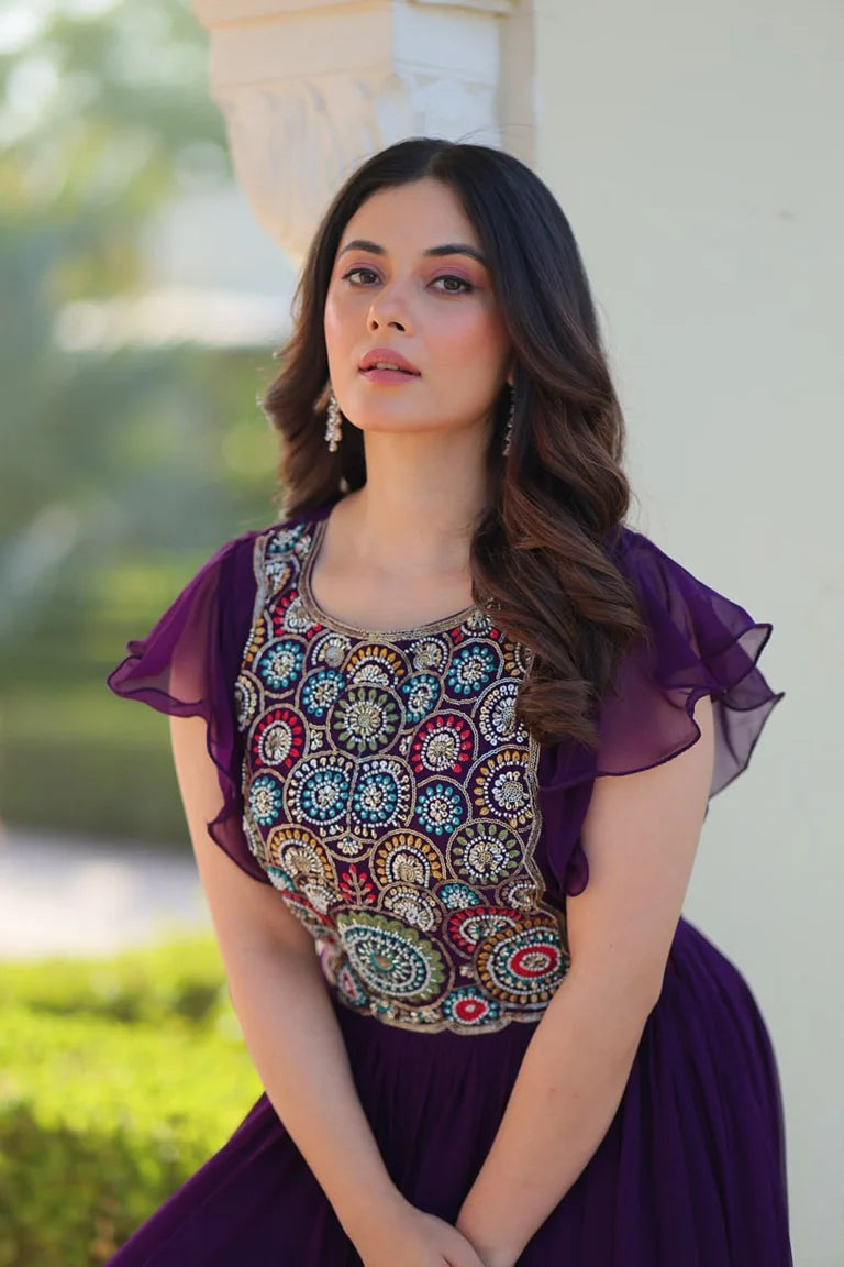 Elegant Occasion Ruffle Gown