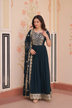 Emerald Zari Gown