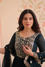 Emerald Zari Gown