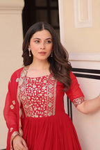 Emerald Zari Gown