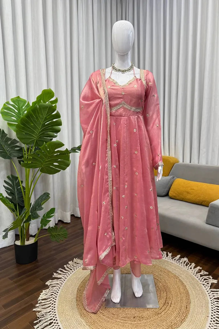 Pink Anarkali Gown