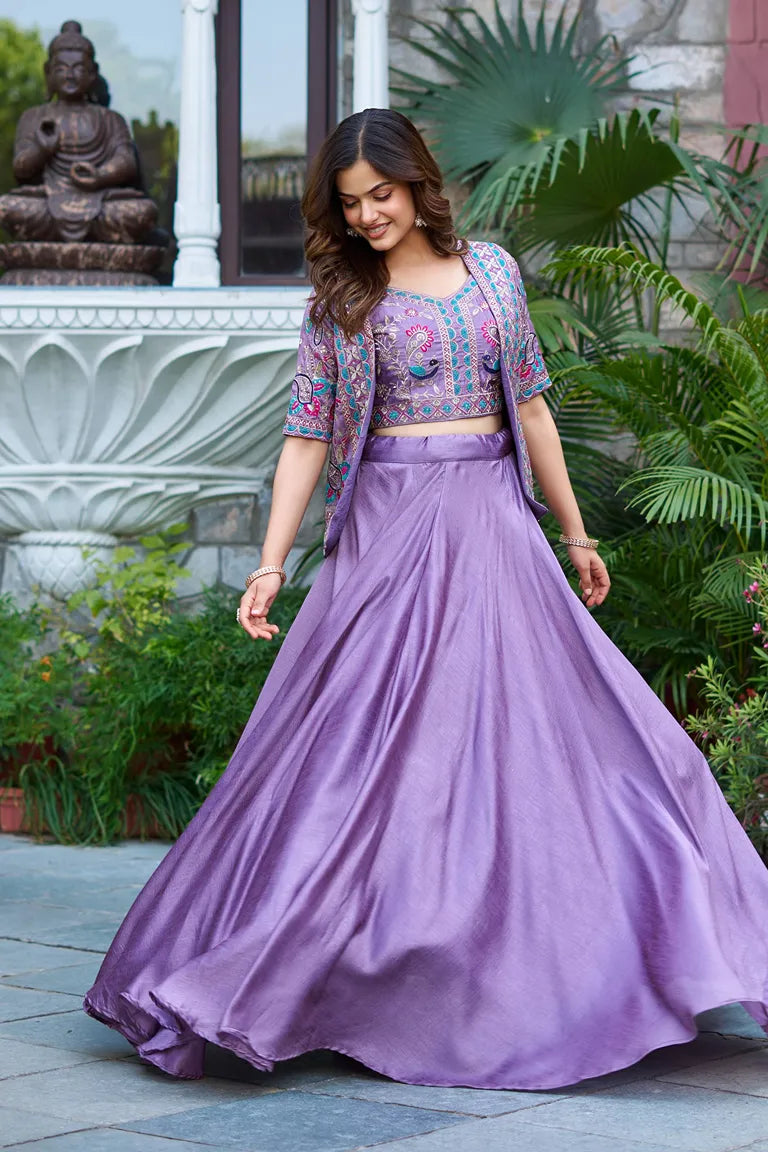 Choli & Skirt with Designer Jacket