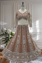 Rust Orange Lehenga Choli