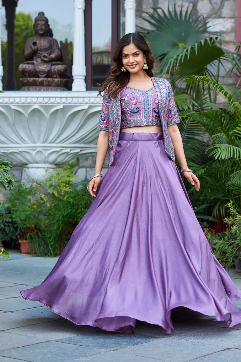 Choli & Skirt with Designer Jacket