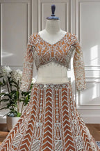 Rust Orange Lehenga Choli