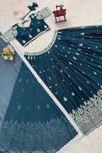 Ruby Georgette Lehenga