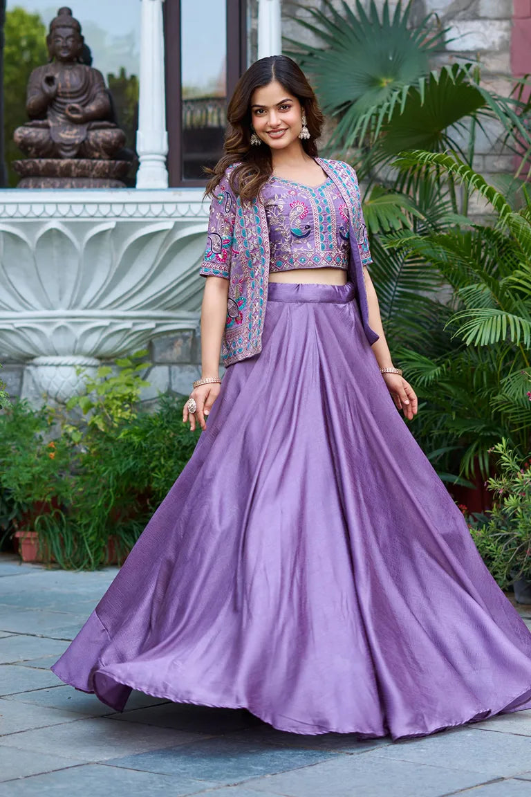 Choli & Skirt with Designer Jacket