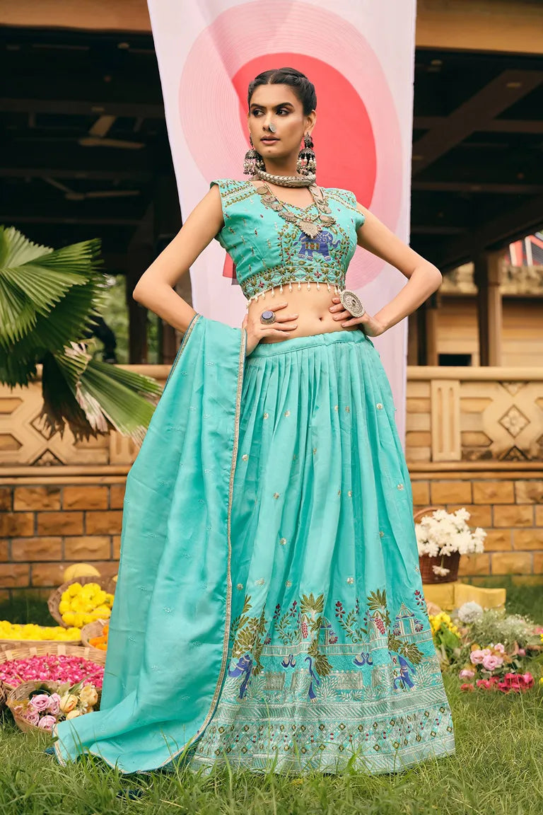 Elephant Lehenga-choli