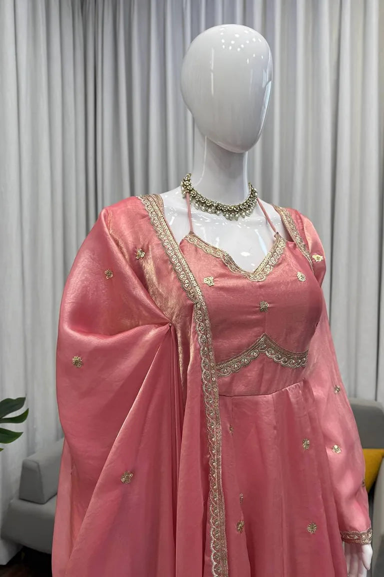 Pink Anarkali Gown