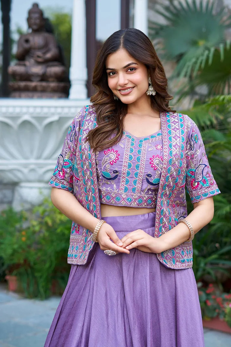 Choli & Skirt with Designer Jacket