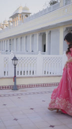 Traditional Indian Pink Lehenga with Dupatta