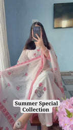 Jaipuri Taj Cotton Floral Suit Set