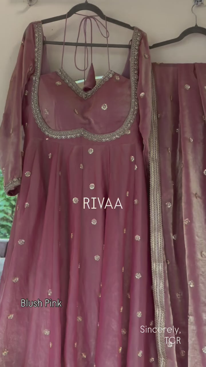Elegant Anarkali with Silk Dupatta