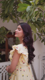 Embroidered Cotton Tiered Maxi Dress